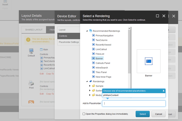 renderings module