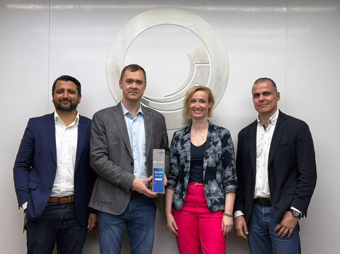 Brimit team receives Rising Star Award Sitecore Partner