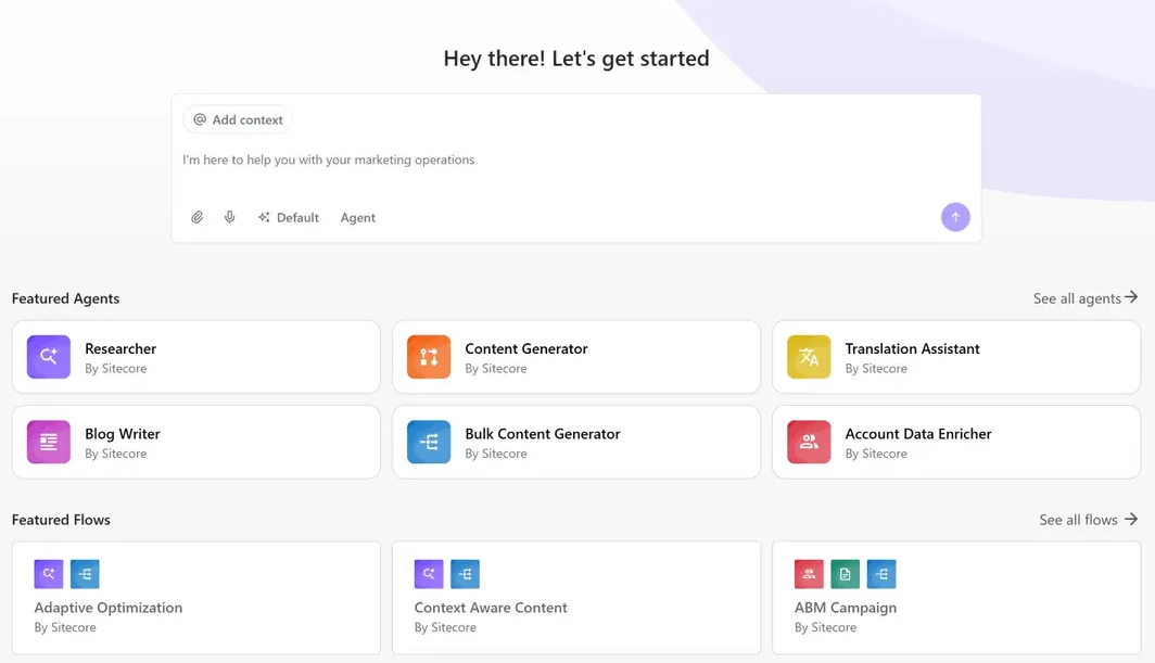 How AI Is Reshaping Content Management in Modern DXPs - SitecoreAI dashboard
