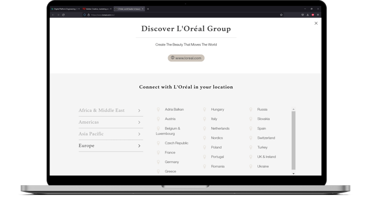 L'oreal - Connect with L'Oréal in your location