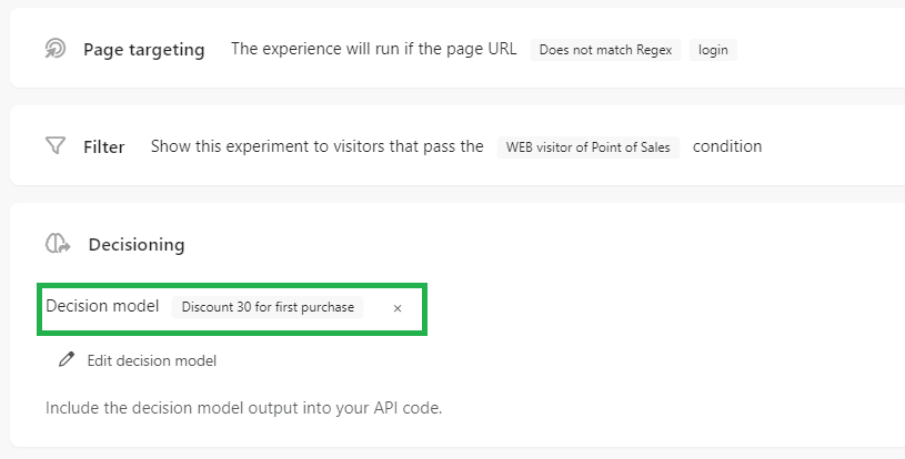 Sitecore Personalize - Decision model in Web experience