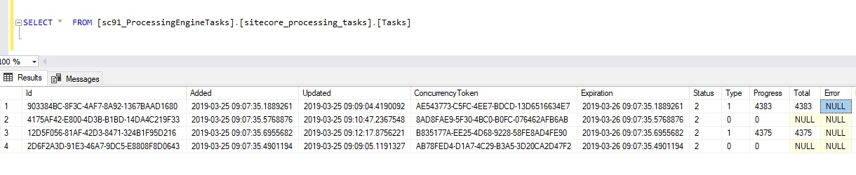 Processing Engine Tasks