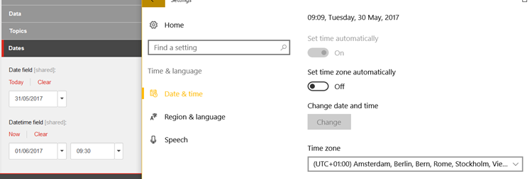 Sitecore date setting