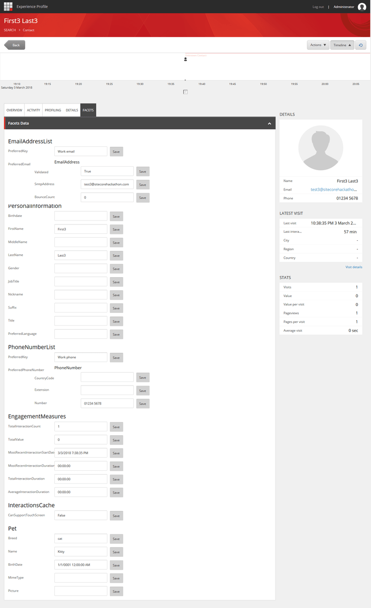 Sitecore experience profile editor 