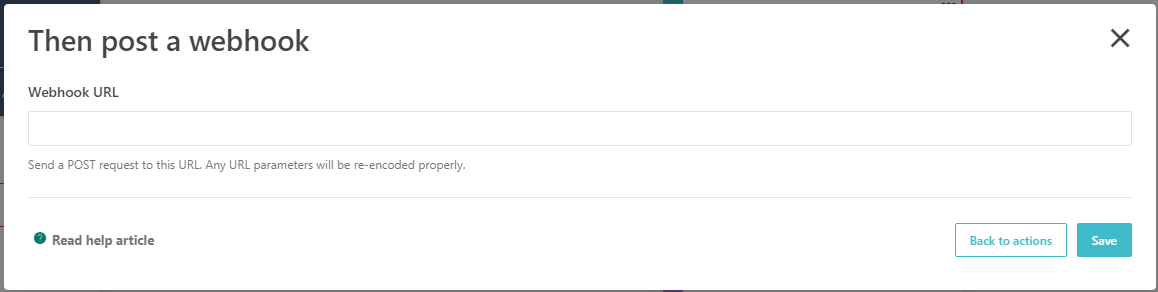 add Webhook URL