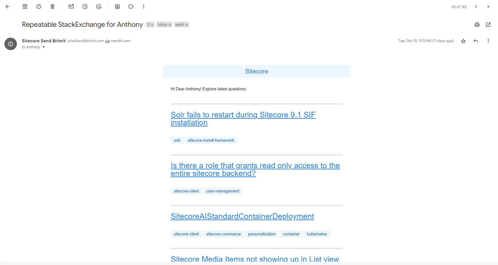 repeatable email example