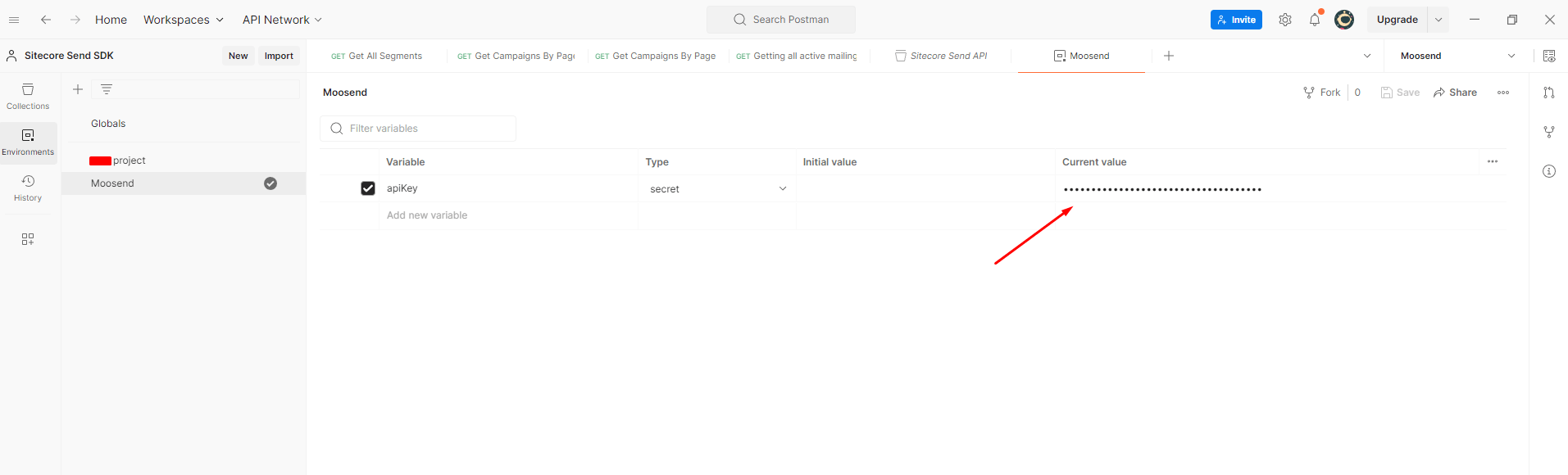 configure api key