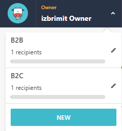 Send: clients dropdown