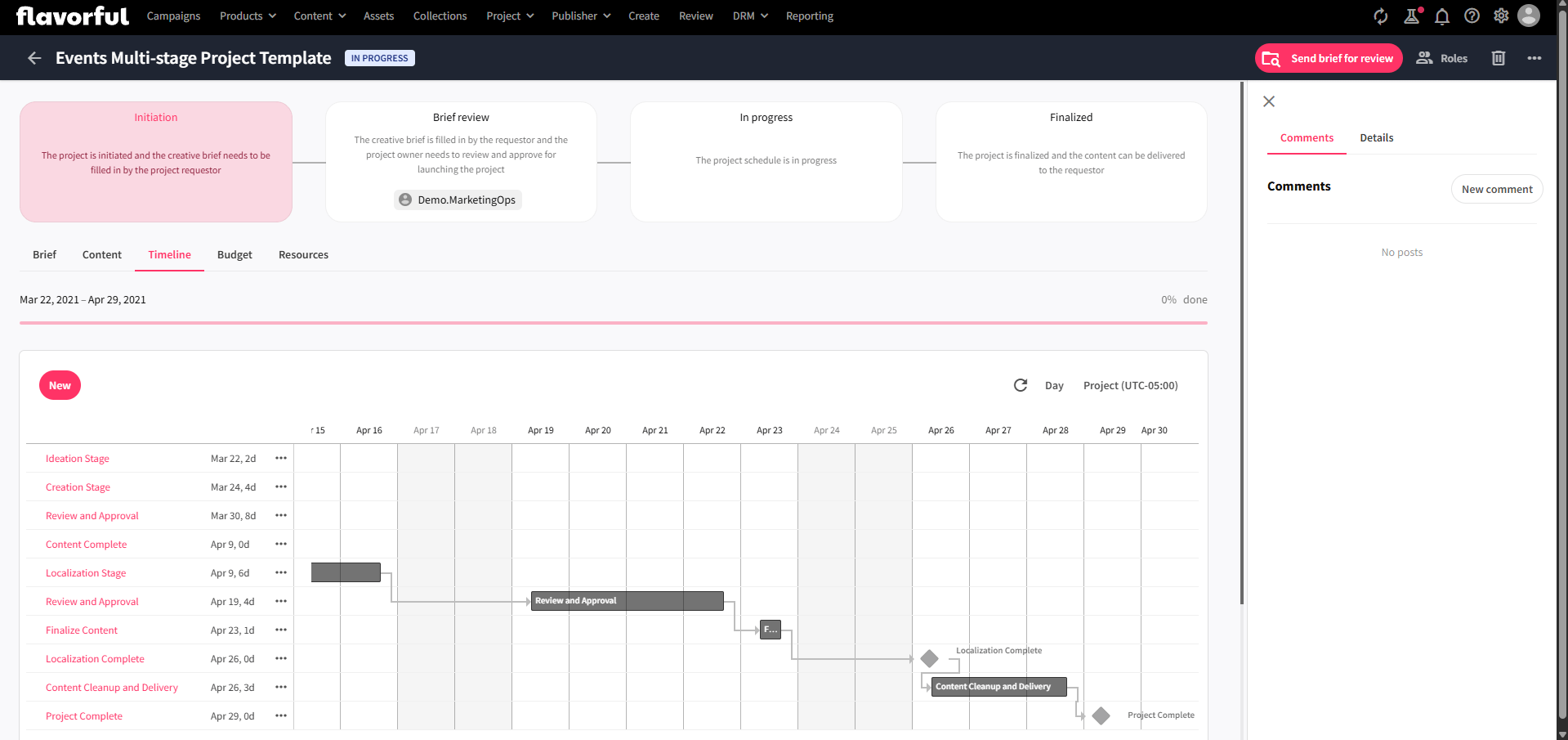 example multi-stage project