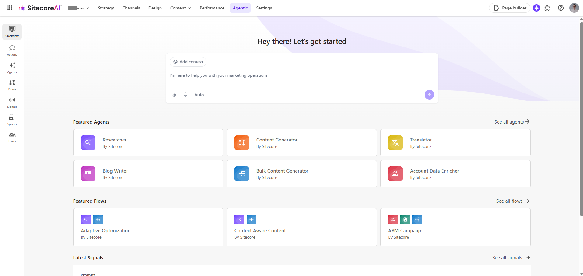 SitecoreAI Agentic Studio