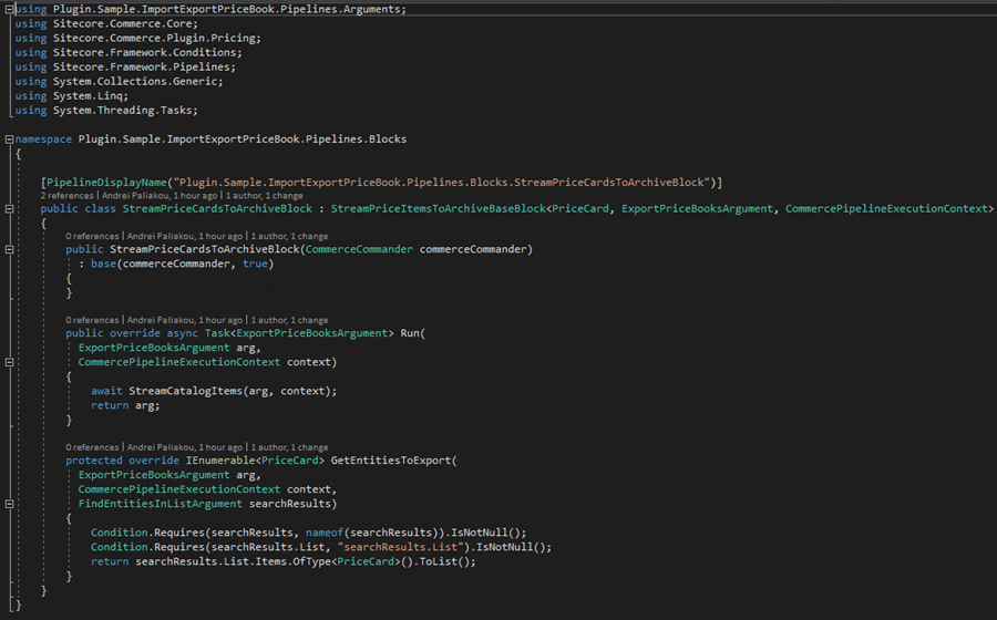 Sitecore Commerce 9: Export Price Books