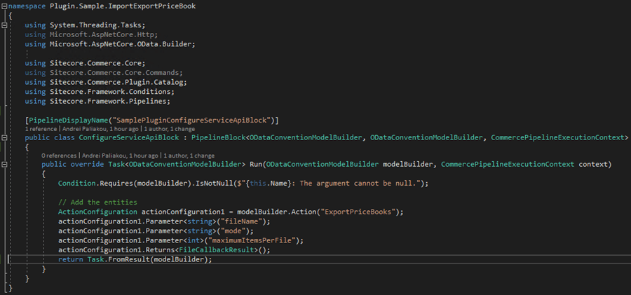Sitecore Commerce 9: Export Price Books