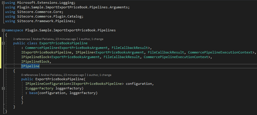 Sitecore Commerce 9: Export Price Books