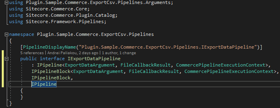Sitecore Commerce 9: Export csv