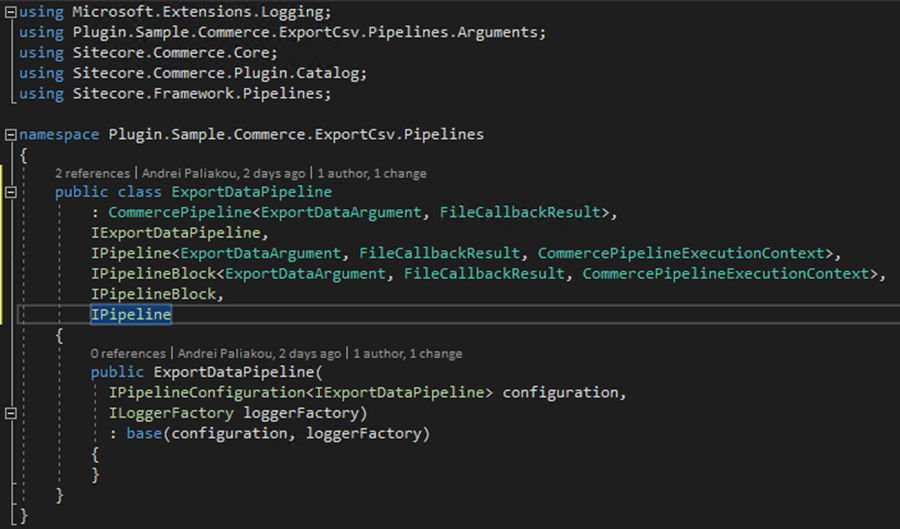 Sitecore Commerce 9: Export csv