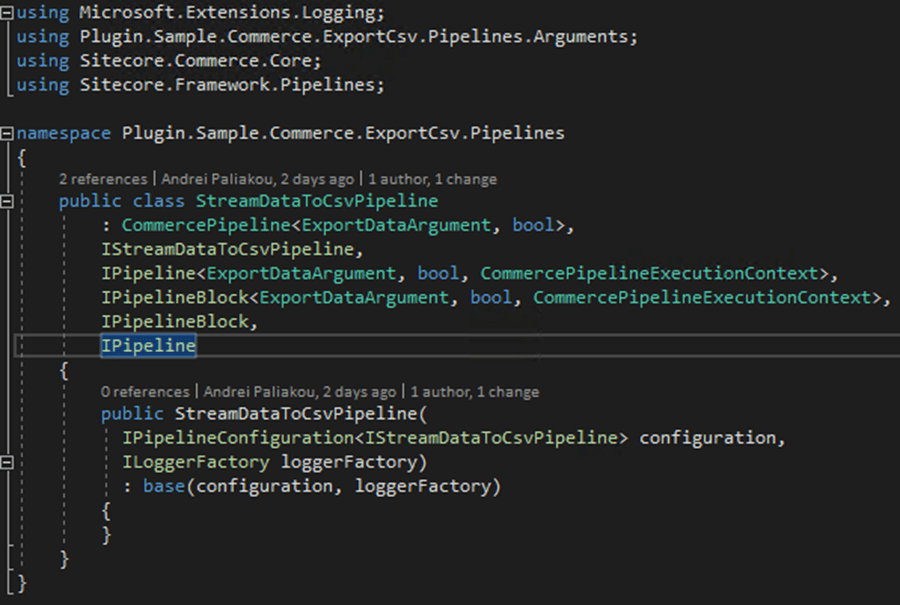 Sitecore Commerce 9: Export csv