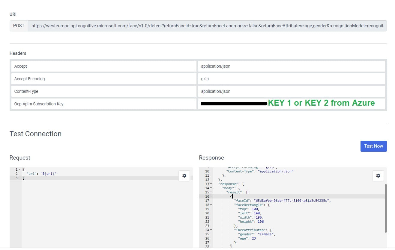 Sitecore CDP AI - Azure Face API request configuration