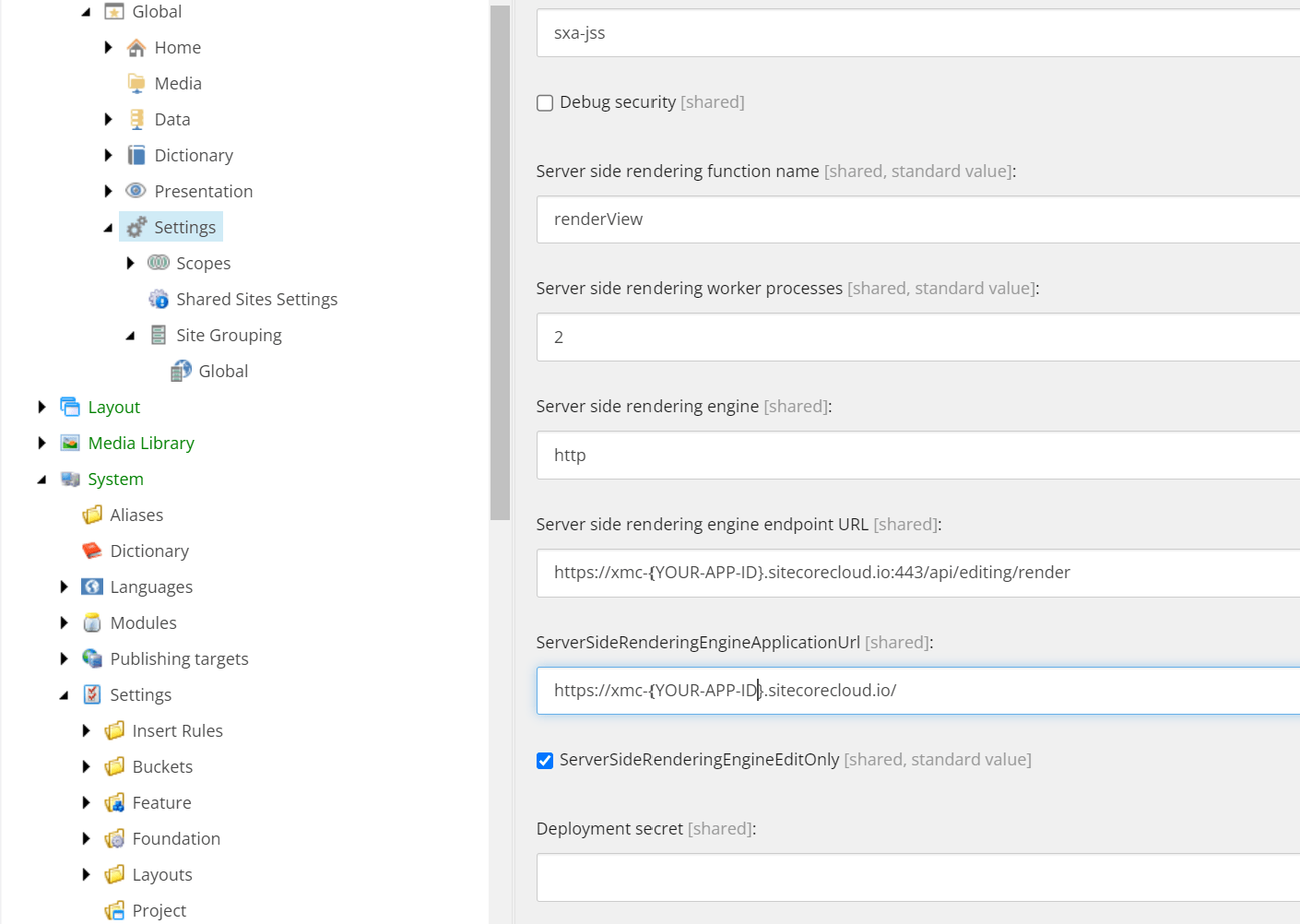 Sitecore SXA General Site Settings